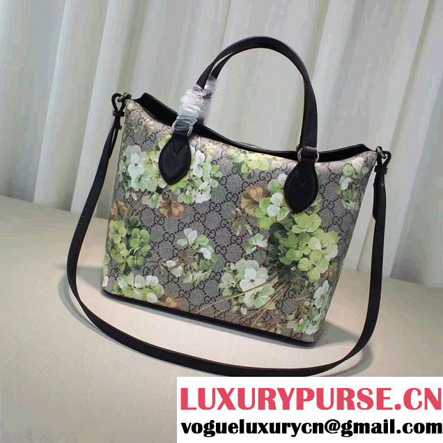 Gucci GG Supreme Small Top Handle Tote Bag 429147 Blooms Green