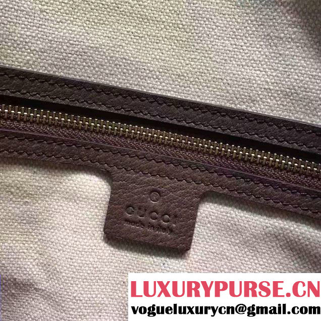 Gucci Soft GG Supreme Canvas duffle bag with Web 459311 Coffee