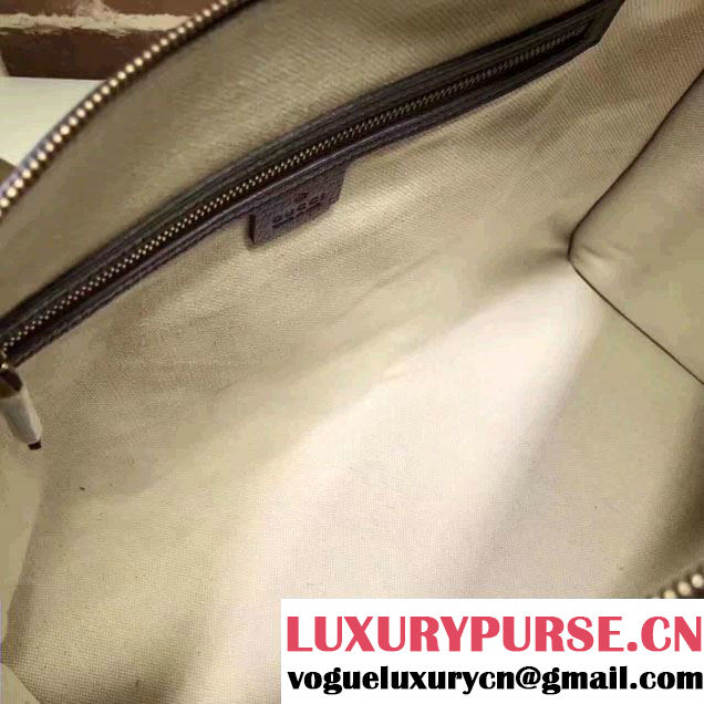 Gucci Soft GG Supreme Canvas duffle bag with Web 459311 Coffee