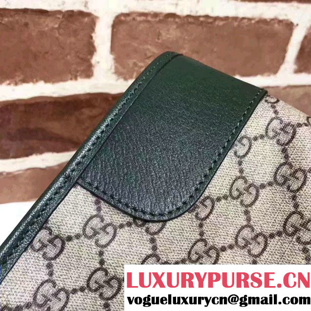 Gucci Soft GG Supreme Canvas Duffle bag with Web 459311Dark Green