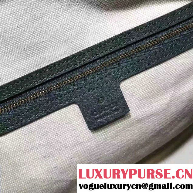 Gucci Soft GG Supreme Canvas Duffle bag with Web 459311Dark Green