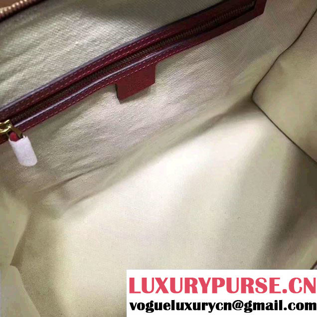 Gucci Soft GG SupremeCanvas  Duffle bag with Web 459311 Red