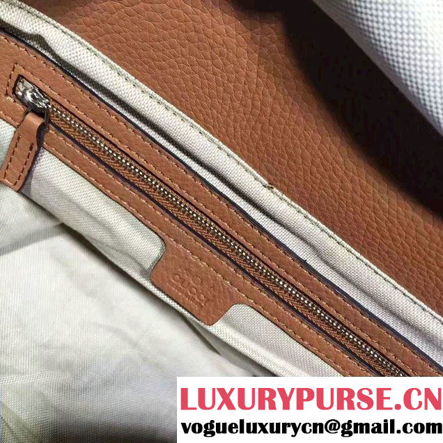 Gucci GG Supreme Tote With Top Handle 370822 Brown 2017