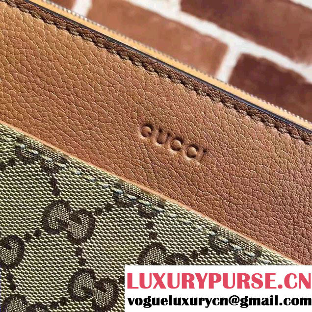 Gucci GG Supreme Tote With Top Handle 370822 Brown 2017