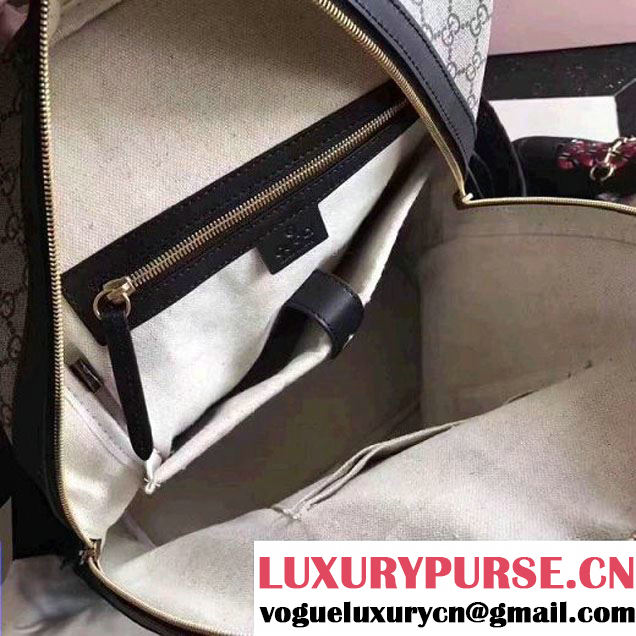Gucci Angry Cat Print GG Supreme Backpack 419584 2017