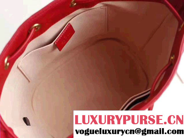 Gucci GG Marmont Quilted Leather Bucket Bag With Sylvie Web Strap 476674 Red 2017
