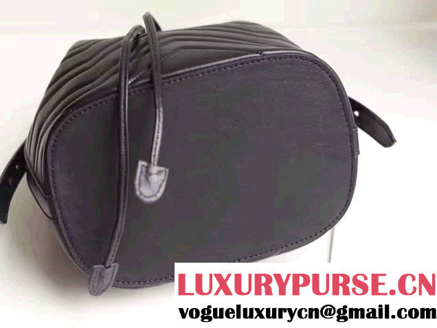 Gucci GG Marmont Quilted Leather Bucket Bag With Sylvie Web Strap 476674 Black 2017