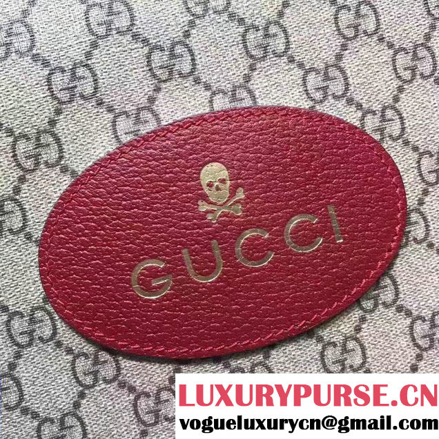 Gucci Soft GG Supreme With Red Leather Trim Tote 463491 2017