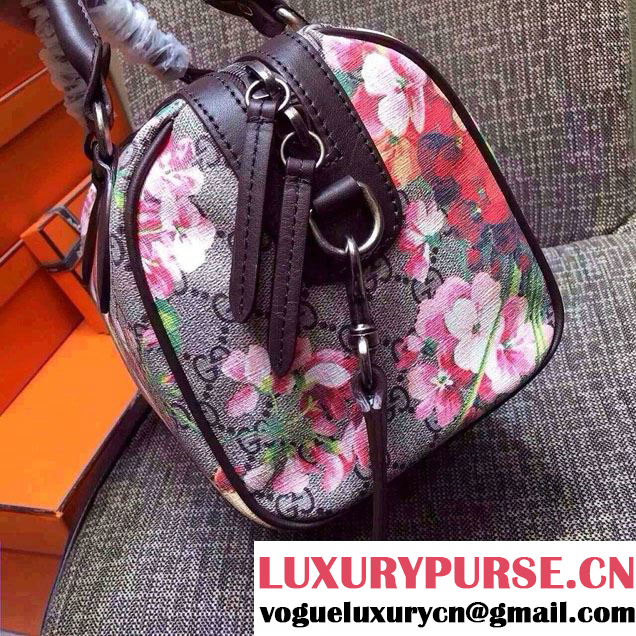 Gucci Dionysus Blooms Print GG Supreme Top Handle Bag Boston 409529 Tan 2015