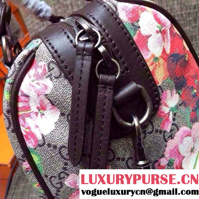 Gucci Dionysus Blooms Print GG Supreme Top Handle Bag Boston 409529 Tan 2015