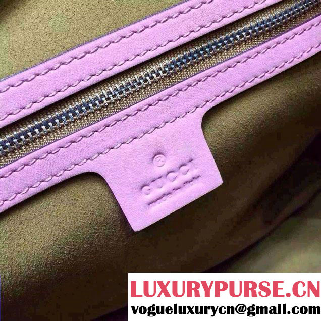 Gucci Dionysus Blooms Print GG Supreme Top Handle Bag Boston 409529 Pink 2015