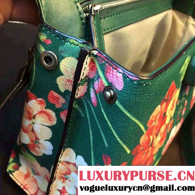 Gucci Bamboo Daily Blooms Top Handle Small Bag 370831 Green 2015