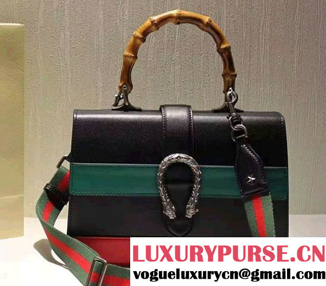 Gucci Dionysus Leather Top Handle Bag 401818 Black 2015/2016