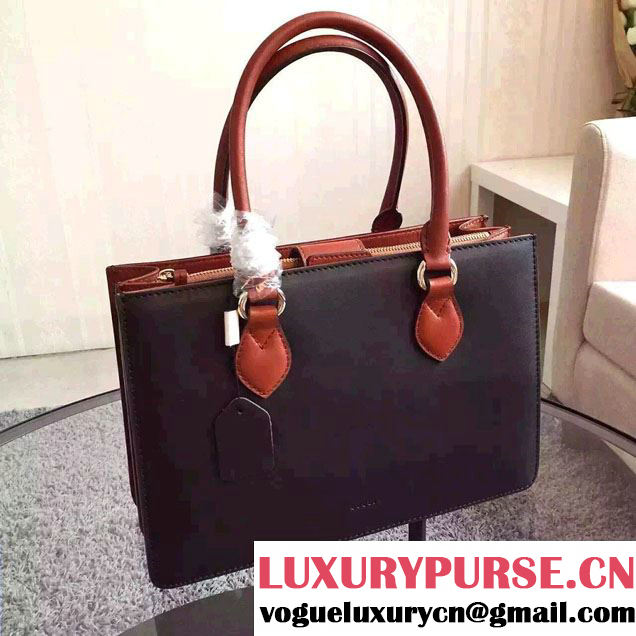Gucci Leather Top Handle Bag 409531 Black/Brown 2015/2016