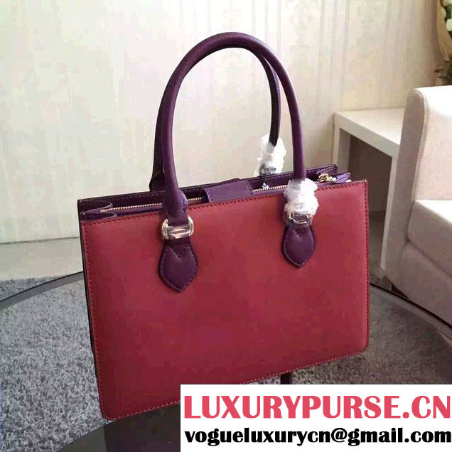Gucci Leather Top Handle Bag 409531 Red/Purple 2015/2016