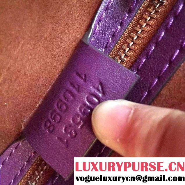 Gucci Leather Top Handle Bag 409531 Red/Purple 2015/2016