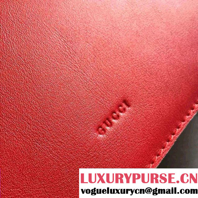 Gucci Leather Top Handle Bag 409531 Red/Fuchsia 2015/2016