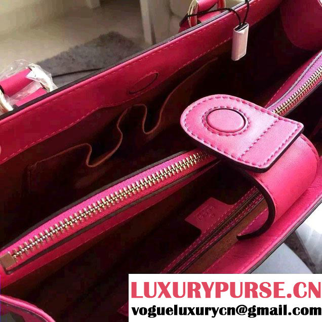 Gucci Leather Top Handle Bag 409531 Red/Fuchsia 2015/2016