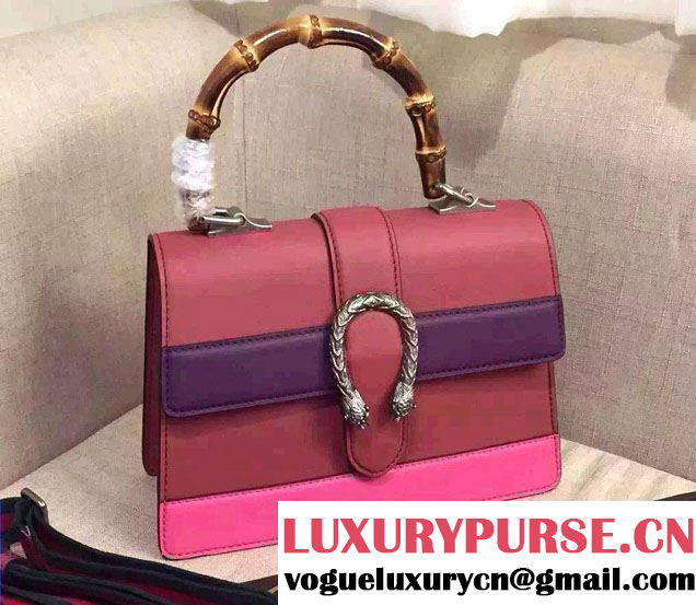 Gucci Dionysus Leather Top Handle Small Bag 413679 Red 2016