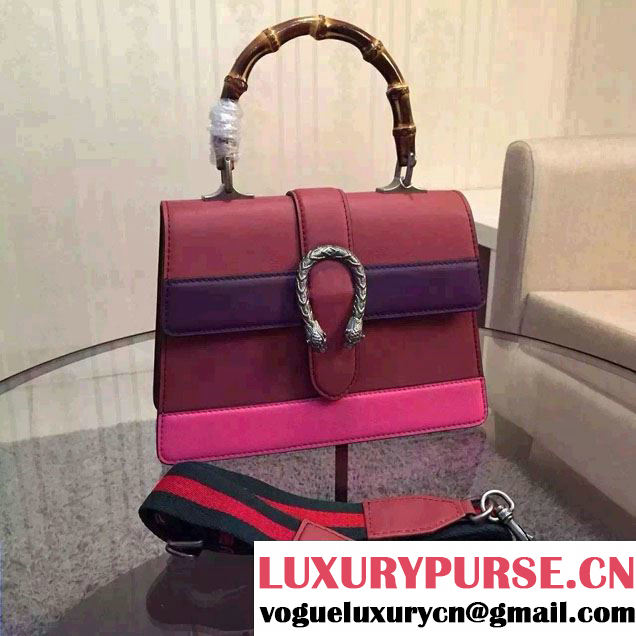 Gucci Dionysus Leather Top Handle Small Bag 413679 Red 2016