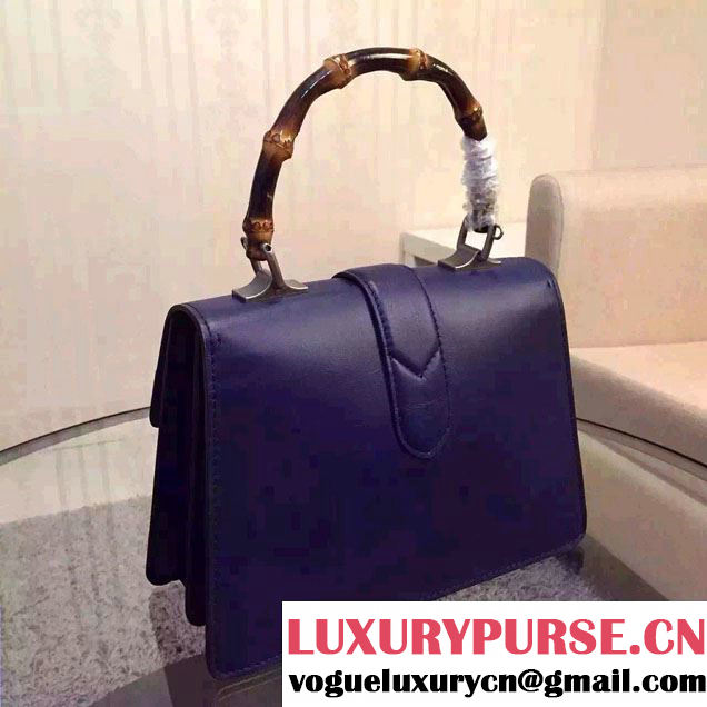 Gucci Dionysus Leather Top Handle Small Bag 413679 Blue 2016