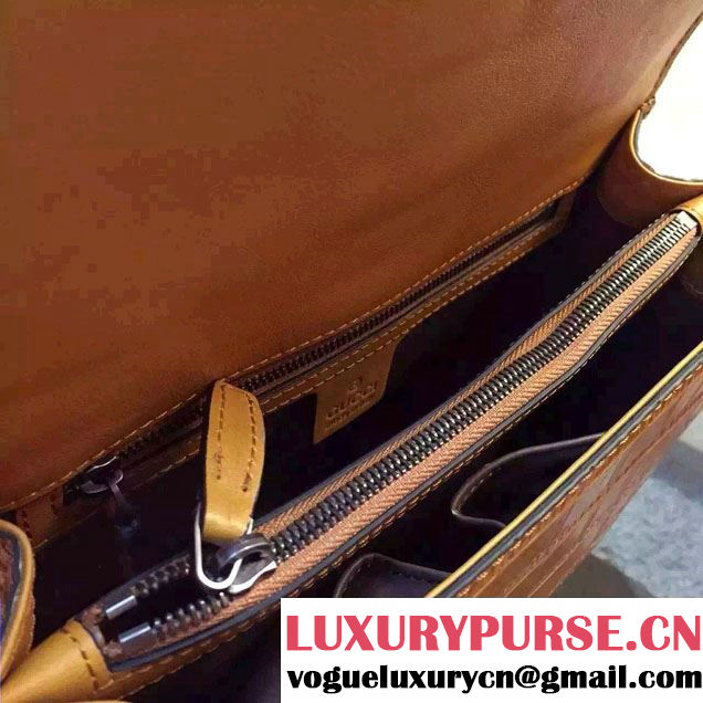 Gucci Dionysus Leather Top Handle Small Bag 413679 Croco Pattern Yellow 2016