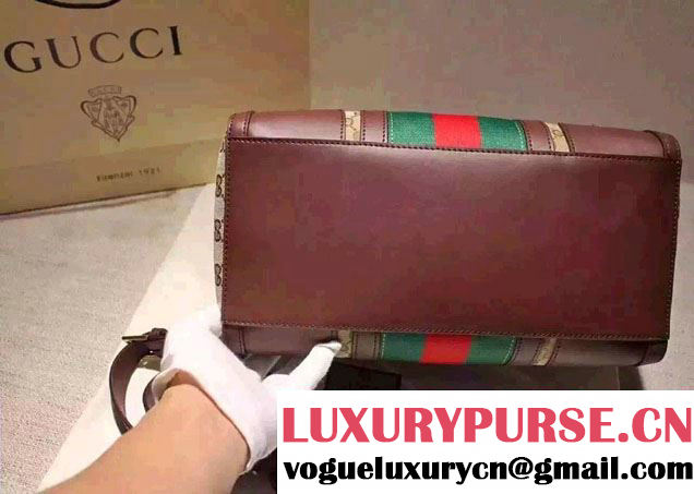 Gucci Golden Bee Embroidered Vintage Web Top Handle Bag 406868 2016