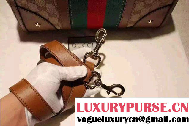 Gucci Golden Bee Embroidered Vintage Web Top Handle Bag 406868 2016
