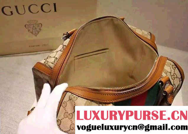Gucci Golden Bee Embroidered Vintage Web Top Handle Bag 406868 2016