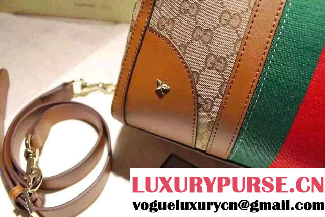 Gucci Golden Bee Embroidered Vintage Web Top Handle Bag 406868 2016