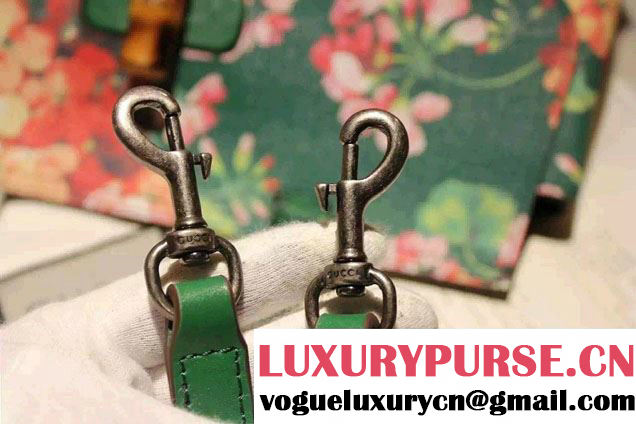Gucci Bamboo Daily Blooms Print Top Handle Bag 392013 Green 2016