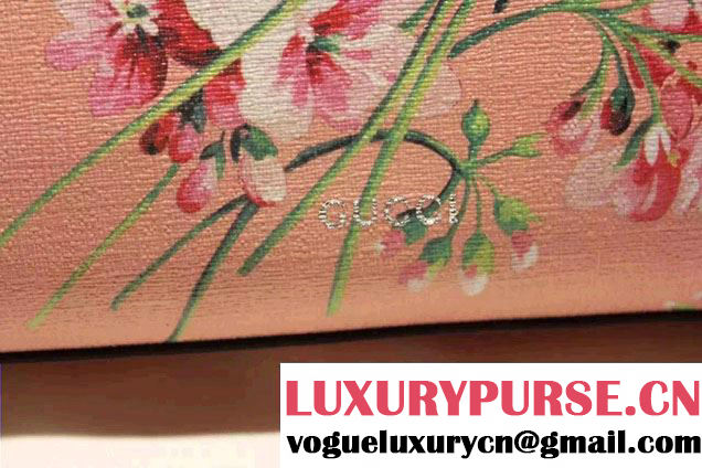Gucci Bamboo Daily Blooms Print Top Handle Bag 392013 Pink 2016