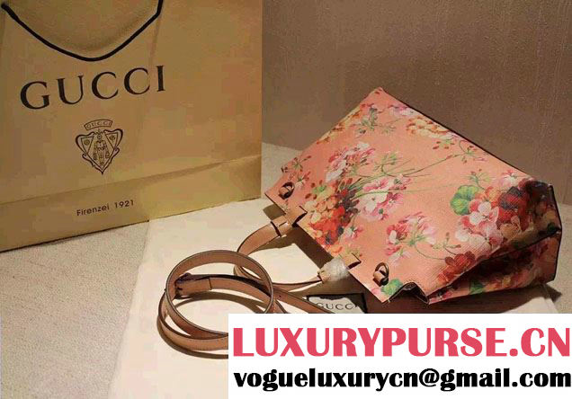 Gucci Bamboo Daily Blooms Print Top Handle Bag 392013 Pink 2016
