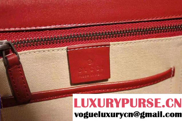 Gucci Bamboo Classic Blooms Print Top Handle Bag 409398 Red 2016