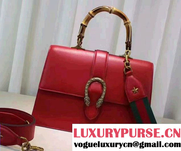 Gucci Dionysus Leather Top Handle Large Bag 421999 Red 2016