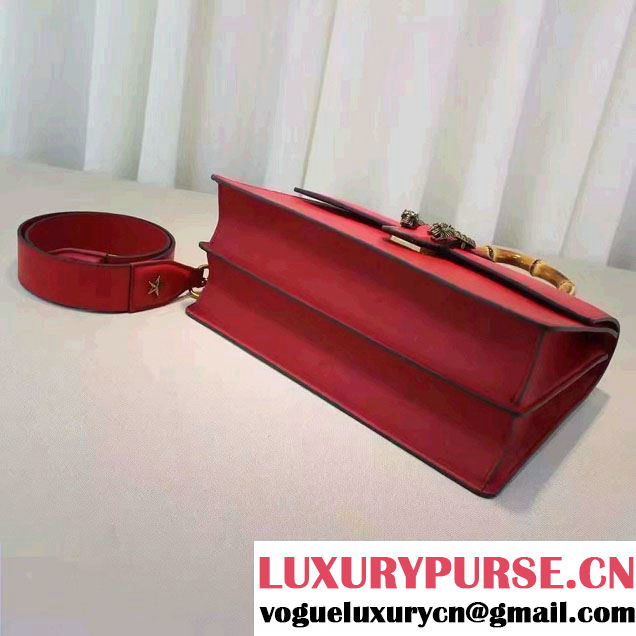 Gucci Dionysus Leather Top Handle Large Bag 421999 Red 2016