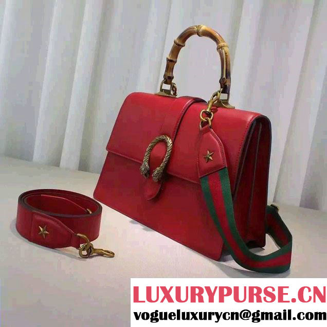 Gucci Dionysus Leather Top Handle Large Bag 421999 Red 2016