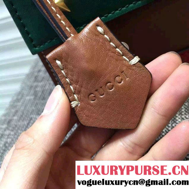 Gucci Cat Lock Leather Top Handle Bag 421997 Brown 2016