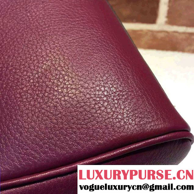 Gucci Mini Bamboo Shopper Leather Top Handle Bag 368823 Dark Purple