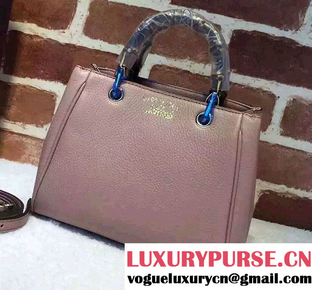 Gucci Mini Bamboo Shopper Leather Top Handle Bag 368823 Nude Pink