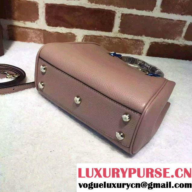 Gucci Mini Bamboo Shopper Leather Top Handle Bag 368823 Nude Pink