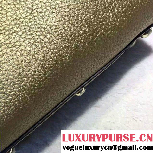 Gucci Mini Bamboo Shopper Leather Top Handle Bag 368823 Gold