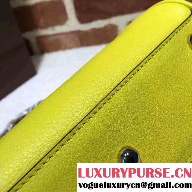 Gucci Mini Bamboo Shopper Leather Top Handle Bag 368823 Yellow
