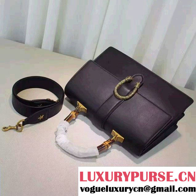 Gucci Dionysus Leather Top Handle Large Bag 421999 Black 2016