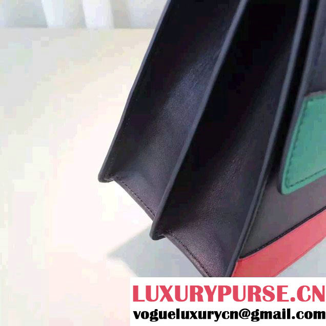 Gucci Dionysus Leather Top Handle Large Bag 421999 Black/Green/Red 2016