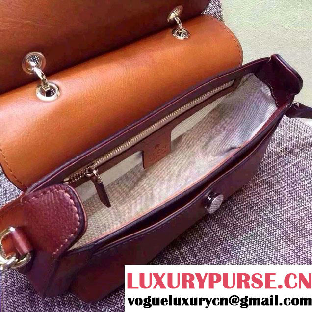 Gucci Fringe Leather Bamboo Top Handle Bag 383929 Brown 2016