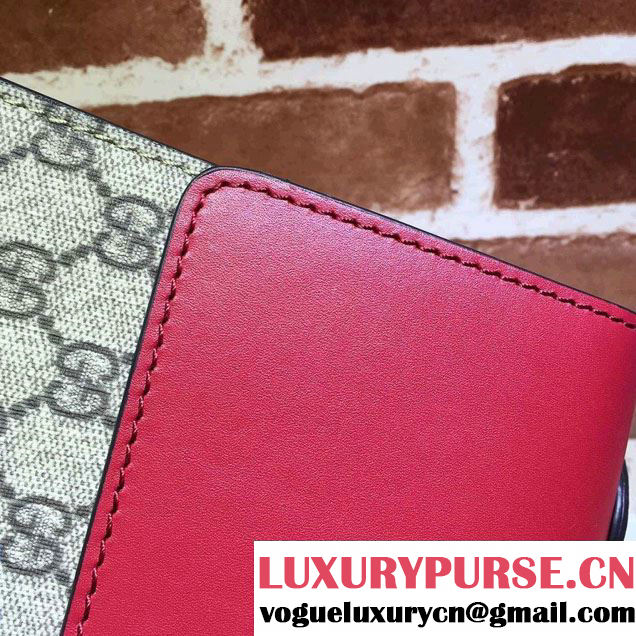 Gucci Padlock GG Supreme Top Handle Medium Bag 432674 Red 2016