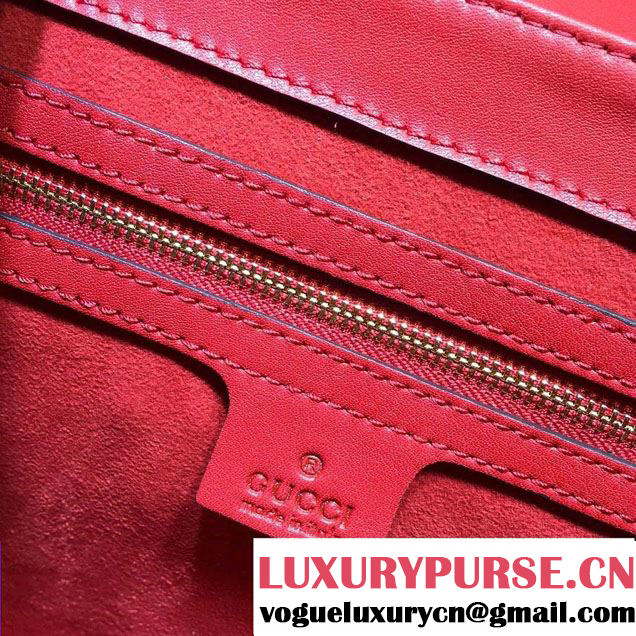 Gucci Padlock Signature Top Handle Medium Bag 428208 Red 2016