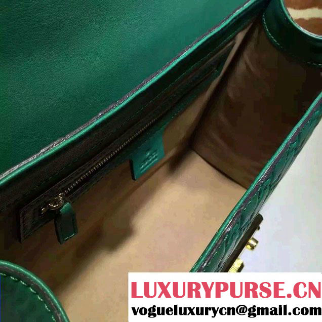 Gucci Padlock Signature Top Handle Medium Bag 428208 Green 2016