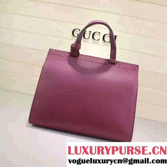 Gucci GG Marmont Leather Top Handle Medium Bag 409155 Antiqued Rose 2016